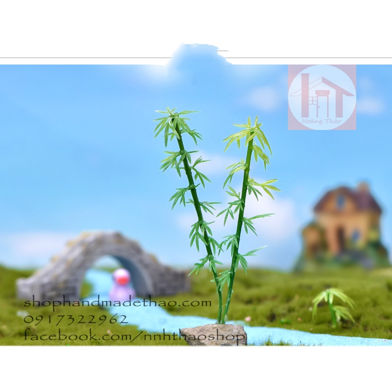 Mô hình cây tre trang trí tiểu cảnh