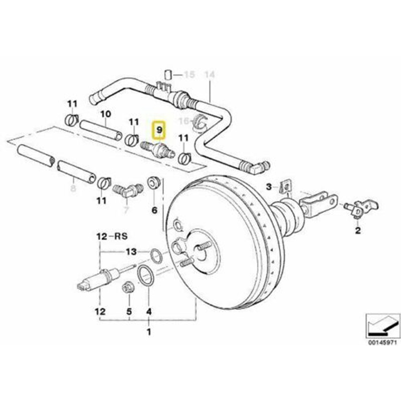 Van Xả Khí Động Cơ Một Chiều PCV Không Tiếp Xúc Cho Bmw E36 E46 E85