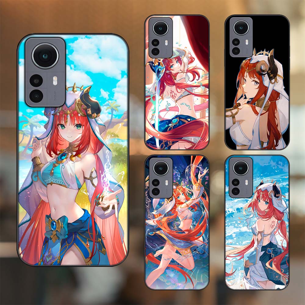 Ốp lưng Xiaomi 12 Pro 5G viền đen in hình Nilou Genshin Impact