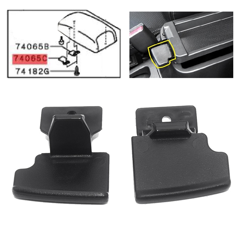 Bảng điều khiển 2PCS Nắp tay vịn Khóa chốt Nắp hộp tay vịn trung tâm Khóa hộp cho Mitsubishi Outlander ASX 8011A408 8011A409
