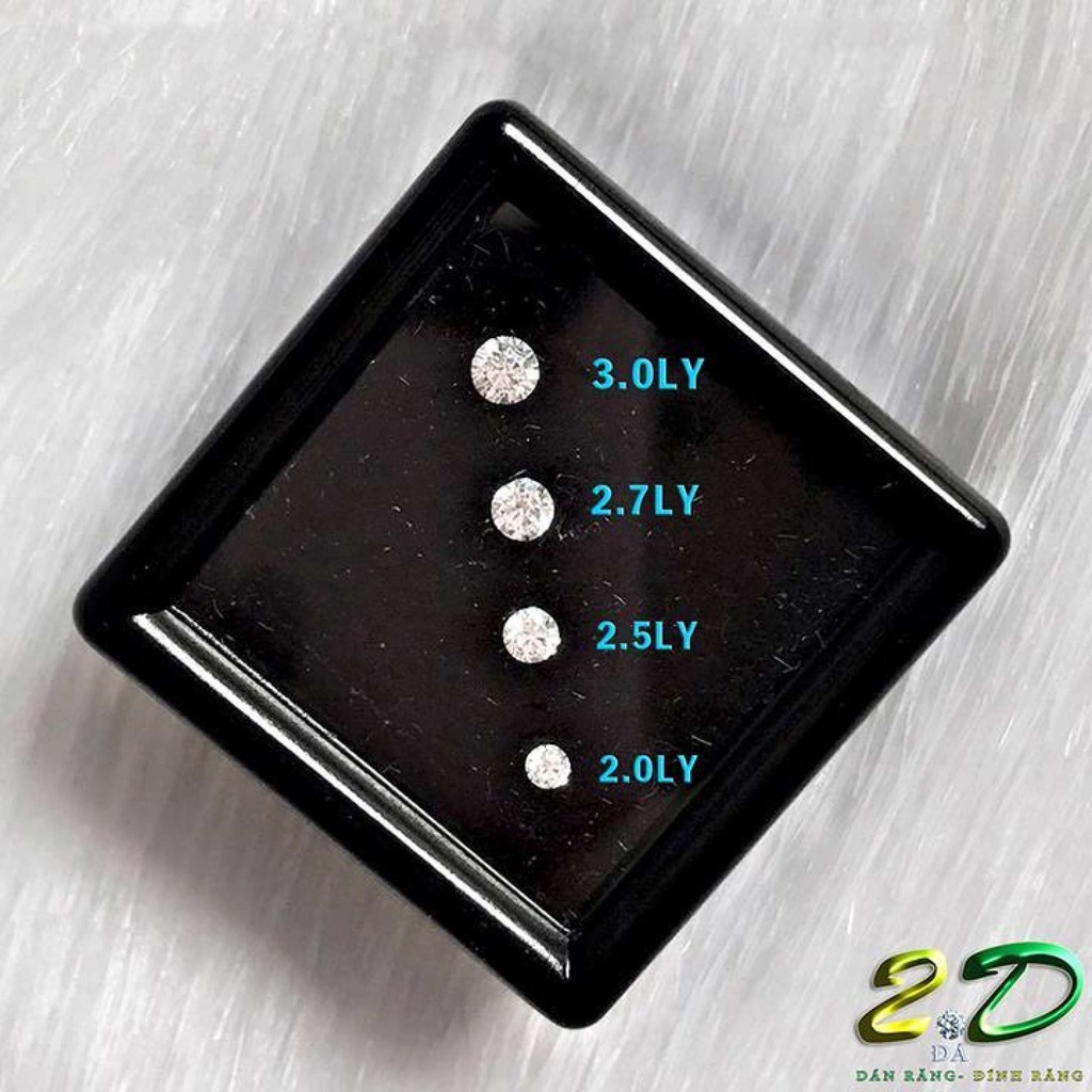 Đá đính răng, kim cương gắn răng sáng, vỉ viện đá quý