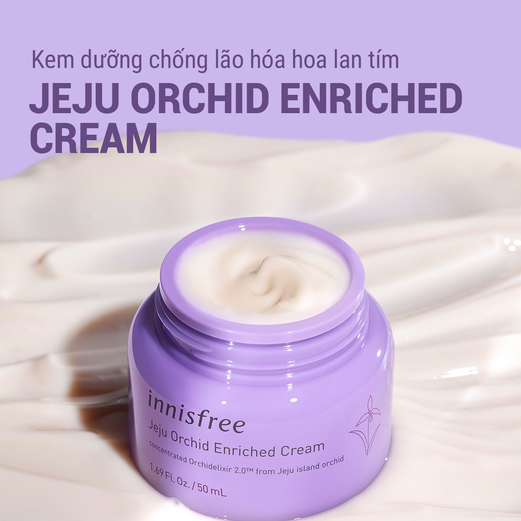 Kem dưỡng ẩm ngăn ngừa lão hóa da innisfree Jeju Orchid Enriched Cream 50 mL