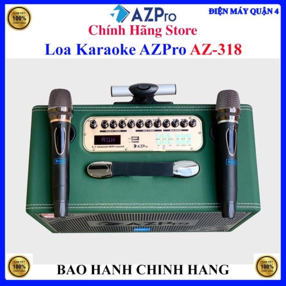 Loa Karaoke AZPro AZ318, AZPro AZ-318 Bass 20cm, Kèm 2 Micro, Hàng chính hãng