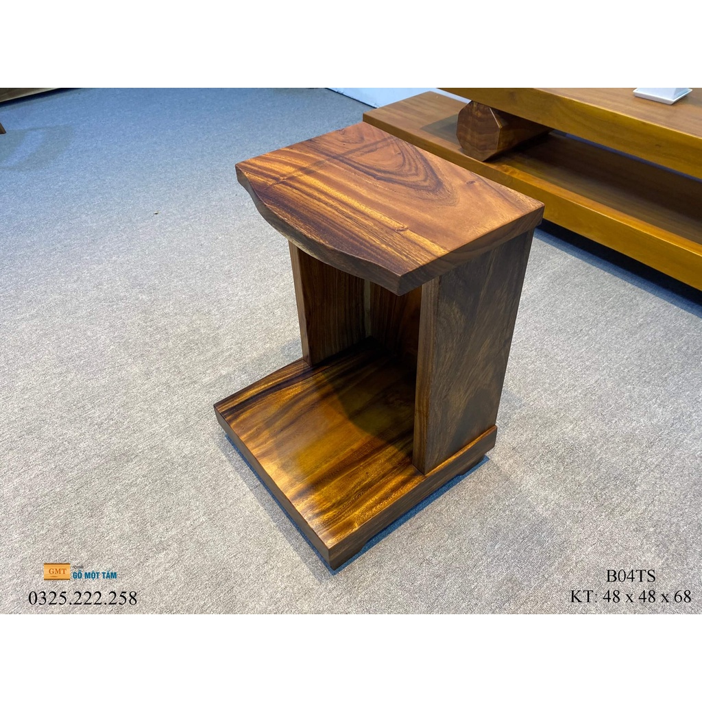 Bàn Thờ Ông Địa Thần Tài Gỗ Me Tây Ngang 48cm