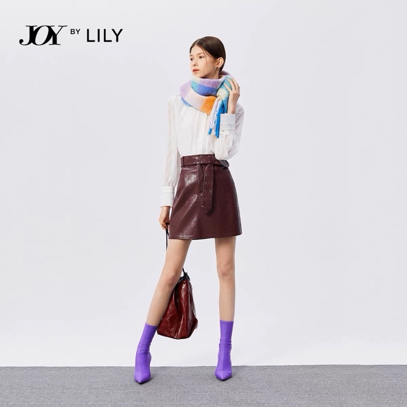 Chân váy da bóng Lily