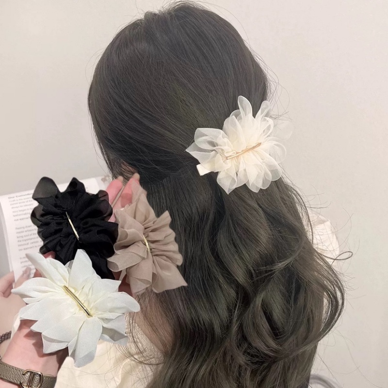 Kẹp Tóc Chiffon Hình Hoa Thời Trang Xuân Hè Cho Nữ