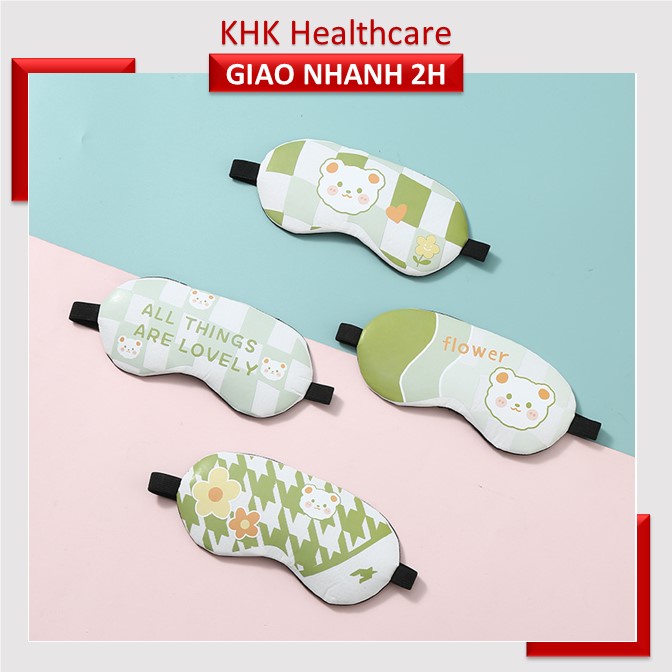 Túi chườm mắt bịt mắt ngủ có túi gel massage thư giãn họa tiết hoạt hình cute