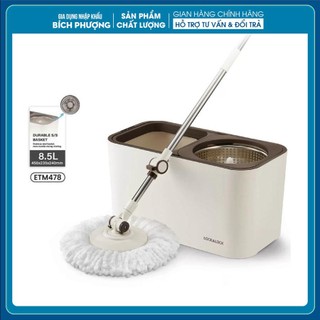 Bộ lau nhà lock&lock dual bucket spin mop etm478