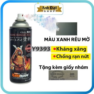 Sơn xịt samurai màu xanh rêu mờ Y9393, 400ml, có khả năng kháng xăng , chống rạn nứt, bình xịt