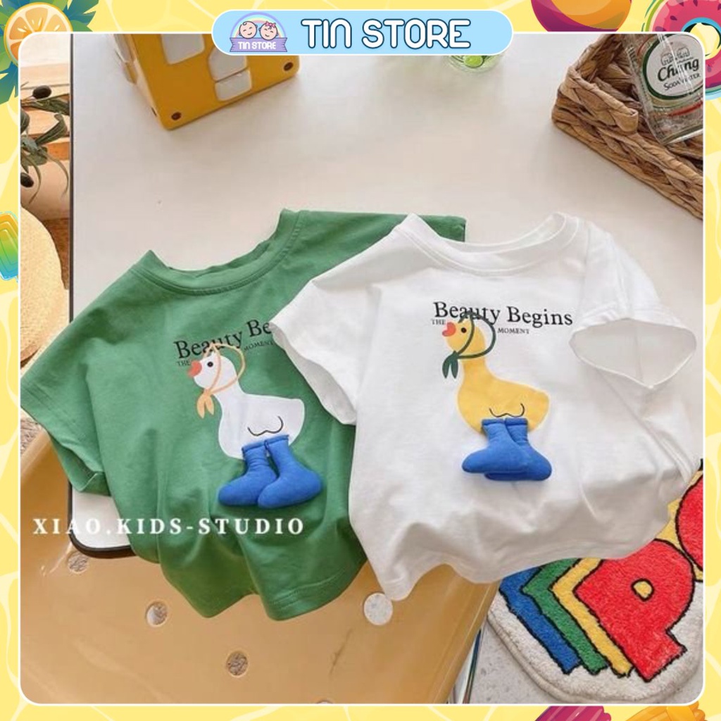 Bộ Sát Nách Hình Vịt Đáng Yêu Bộ Quần Áo Chất Vải Thoáng Mát Cho Bé Trai Bé Gái Từ 5Kg Đến 35Kg Thời Trẻ Em Tin Store