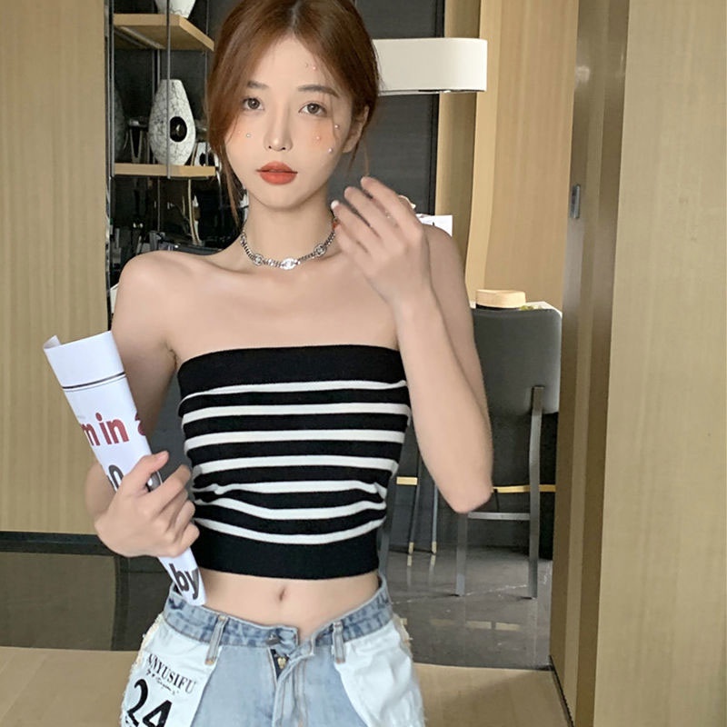 Áo ống XINLANYASHE không tay thời trang Hàn Quốc 2023 mới quyến rũ cho nữ