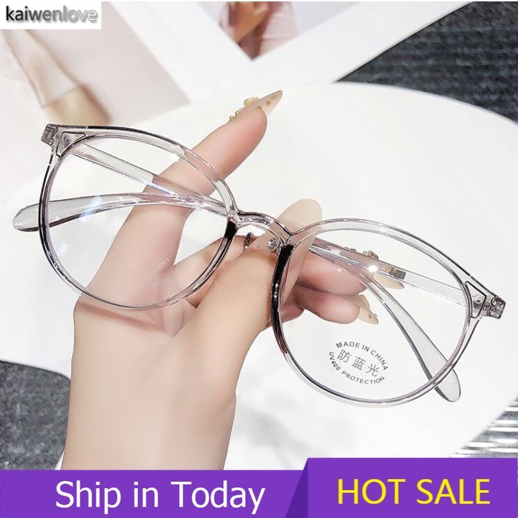 Mắt kính kaiwenlove gọng phẳng tròng trong suốt chống tia bức xạ thời trang dành cho nữ