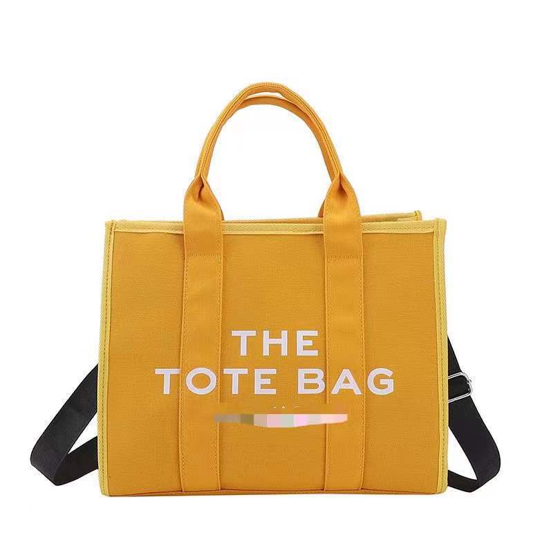 Túi Tote Đeo Chéo Vai Bằng Vải Bạt In Chữ Thời Trang Mùa Hè 2023