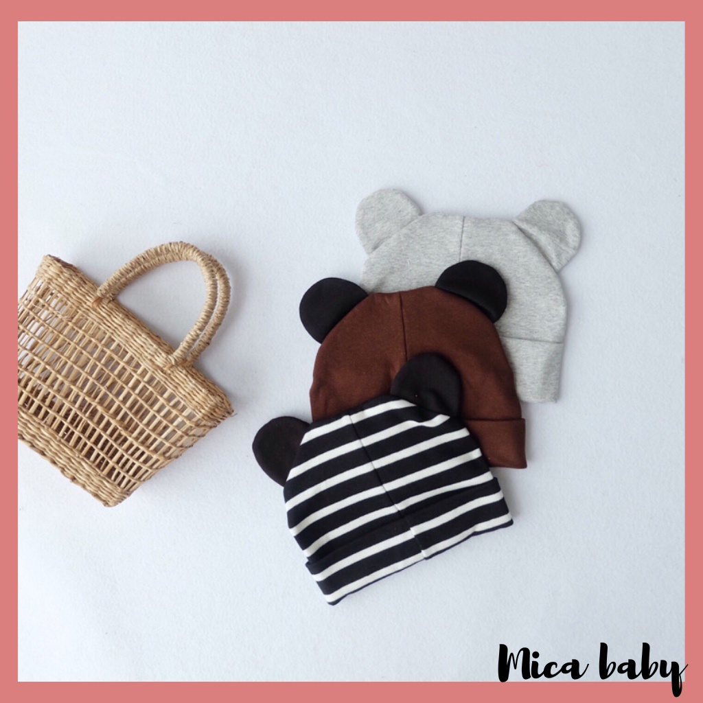 Mũ cotton tai chuột Mickey cực đáng yêu cho bé từ 3-18 tháng Mica baby MD157