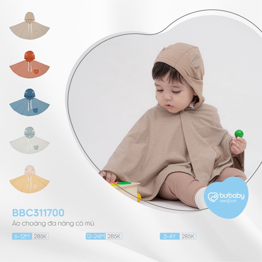 Áo choàng đa năng có mũ Bu Baby