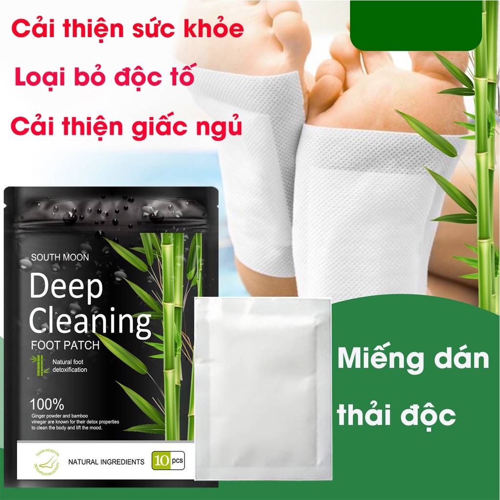 10 miếng dán thải độc bàn chân ngải cứu, giúp tẩy tế bào da chết, giảm nóng trong người, táo bón, đầy bụng đầy hơi