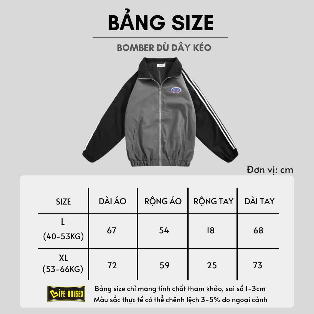 Áo Khoác Bomber Dù RECORDS Nam Nữ Ulzzang Unisex Kiểu Form Rộng 2 Lớp Jacket  - LIFE UNISEX