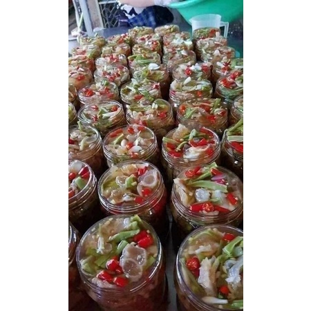 Hủ 1kg GÂN BÒ ngâm rau tiến vua chua ngọt