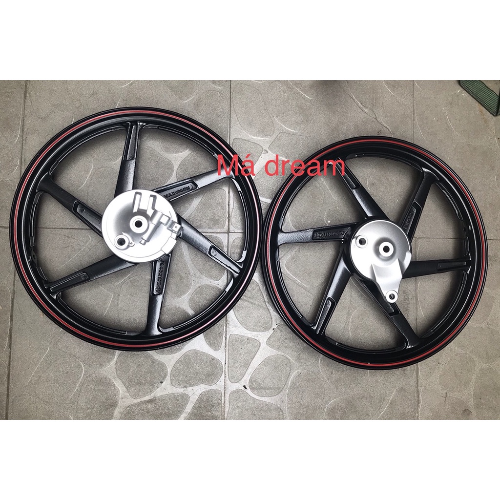 MÂM VÀNH ĐÚC 6 CÂY THẲNG SATRIA ĐÙM-PHANH CƠ DREAM WAVE LÊN ZIN THEO XE