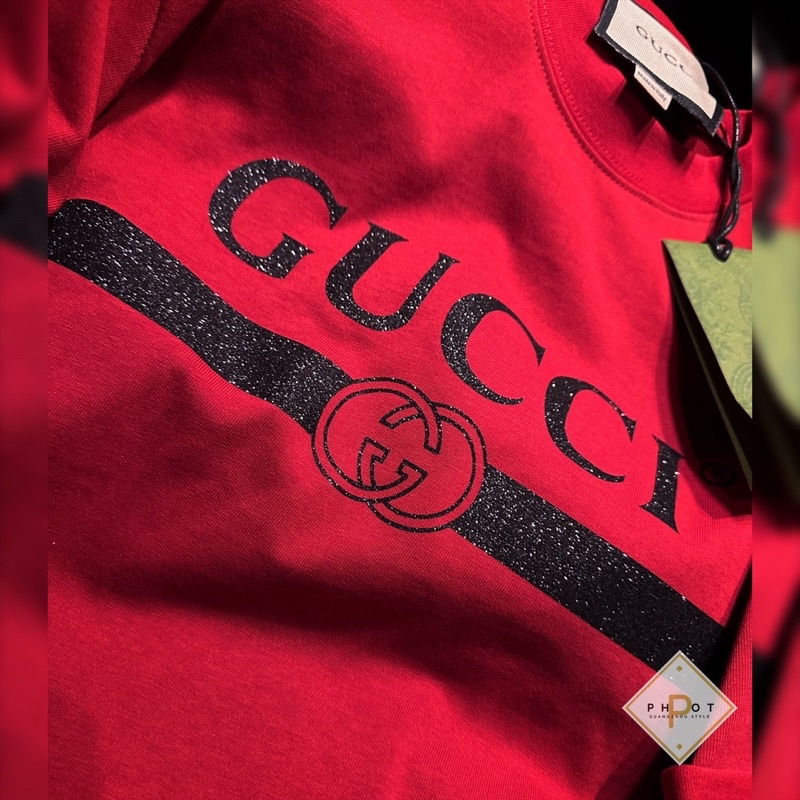 Áo phông chữ nhũ bling bling hàng QCL1