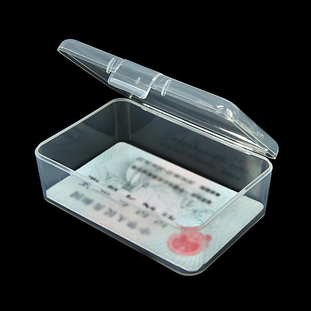 Storage Box Case Plastic Clear Organizer Small Transparent Rectangular Collection Container
