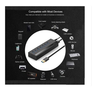 Bộ Chia Hub USB 3.0 7 Cổng Ugreen 40522 (Nguồn 5V 2A)