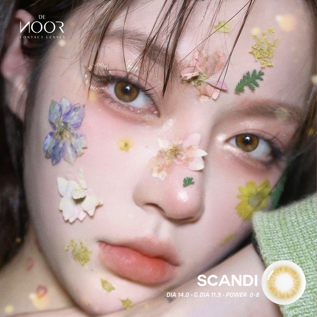 Lens Scandi Olive Không Giãn - Kính Áp Tròng Xanh Rêu - Silicone Hydrogel - Chính Hãng Hàn Quốc - DeNOOR