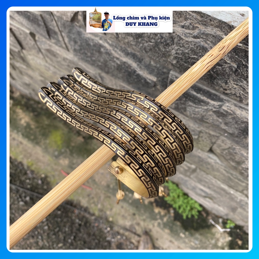 Móc đồng lồng chim chào mào, móc đồng viền đen 2 kiểu dài 24cm - phụ kiện lồng chim DUY KHANG
