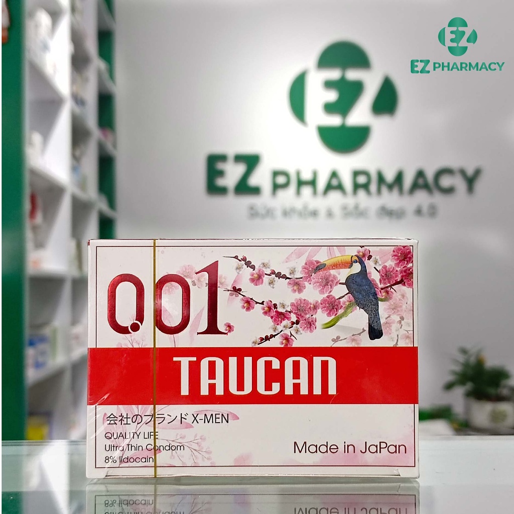 TAUCAN Bao cao su siêu mỏng 0.01 kéo dài thời gian nhập khẩu Nhật Bản 1 cái  - EZ Pharmacy