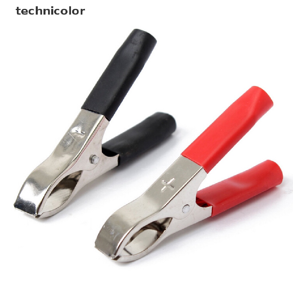 Set 2 Kẹp Cá Sấu Cách Điện 75mm 30A Màu Đỏ + Đen TYG Chuyên Dụng Cho Xe Hơi