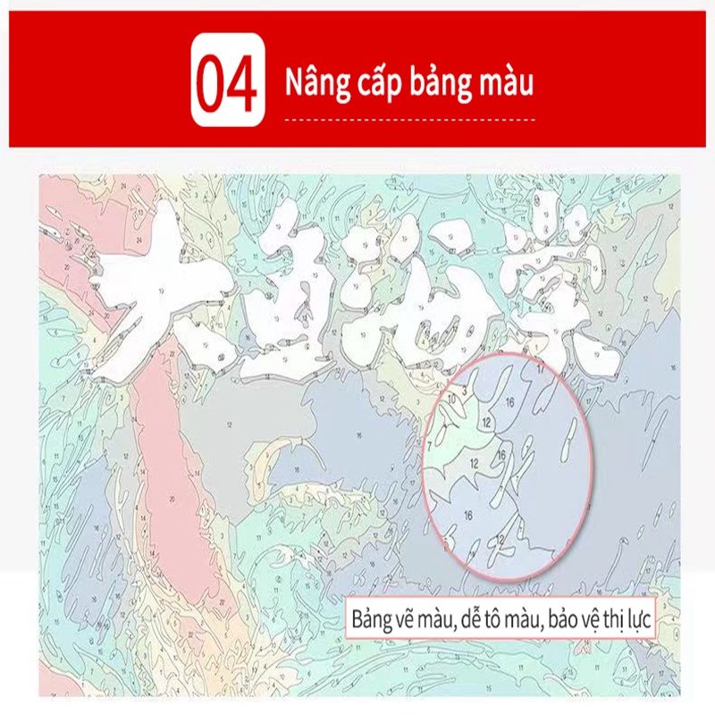 Nong Yang trang trí tranh tô màu theo yê tranh tô màu theo yêu tranh sơn dầu số  tranh số hoá theo yê 20*20cm tranh tô màu theo số phong cảnh Với hộp
