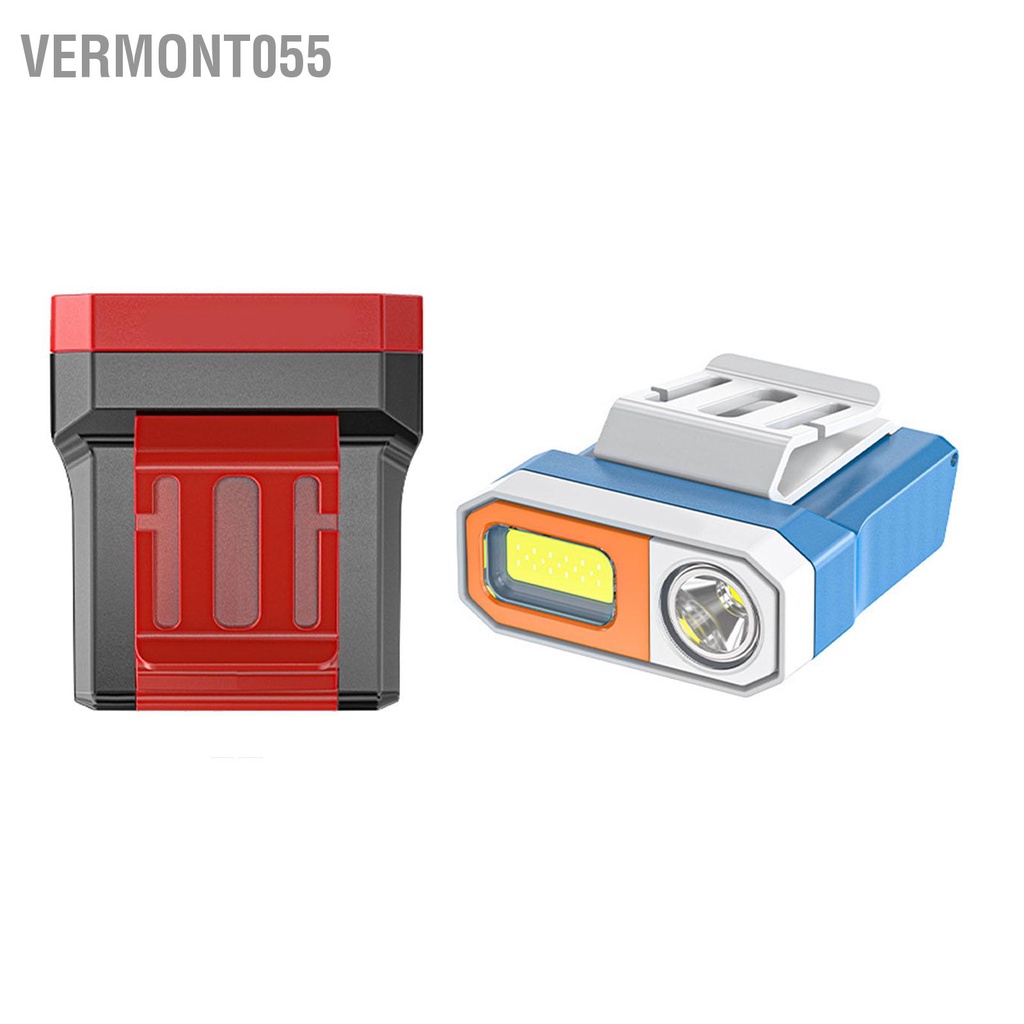 Vermont055 TD 1139 Đèn pha cảm ứng Ánh sáng mạnh pin kẹp mũ siêu cho cắm trại câu cá