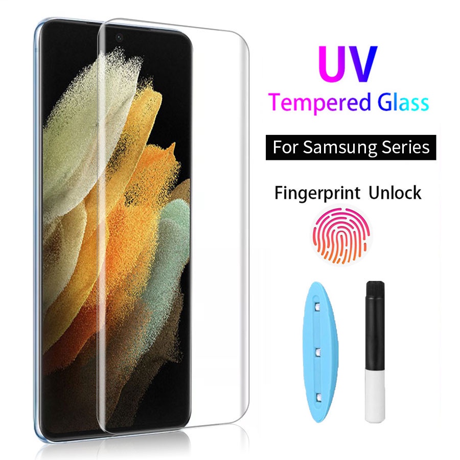Kính Cường Lực Cong Cho Cho Samsung S22 S21 S20 Note 20 Ultra S8 S9 S10 5G Note 10 Plus Note 9 / Note 8