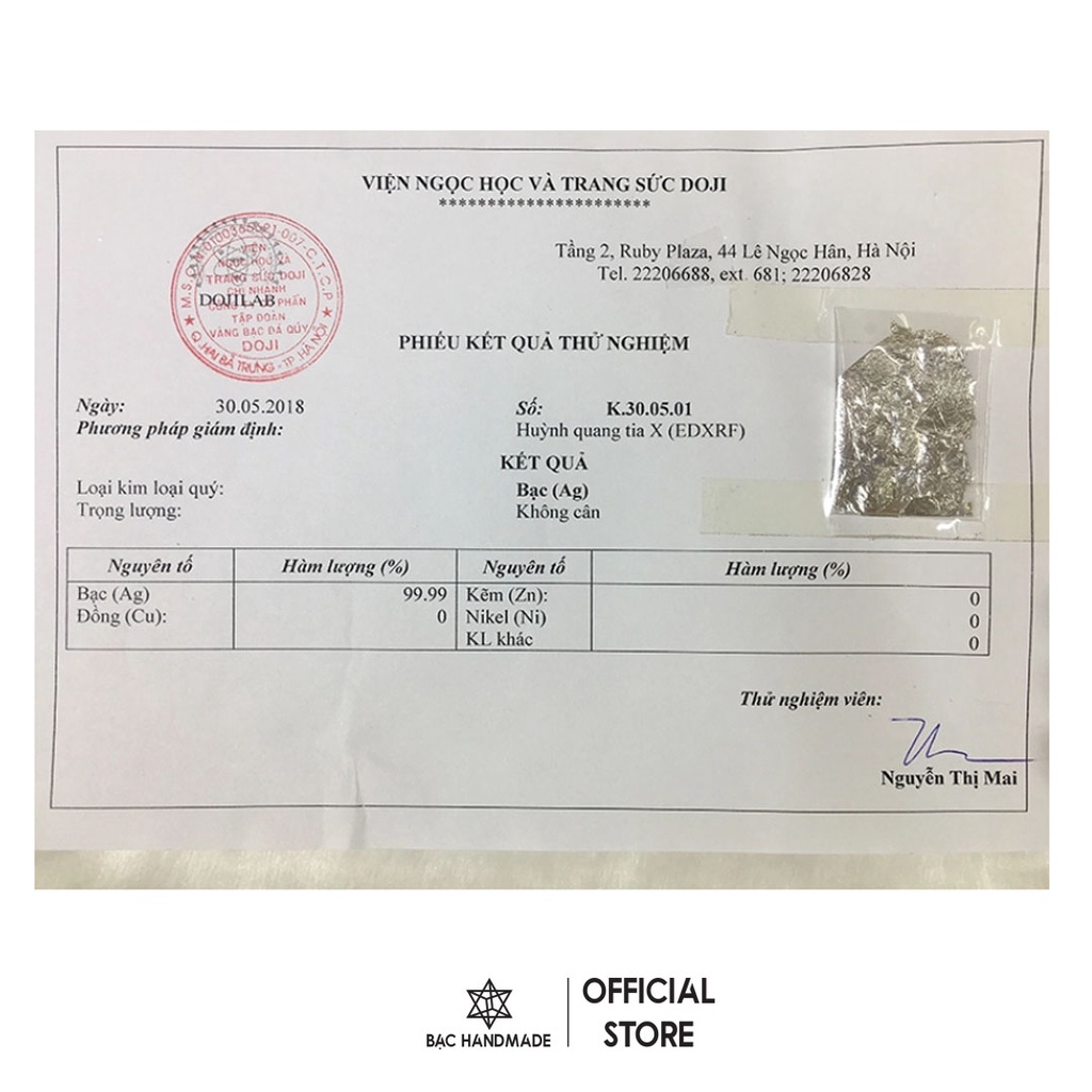 Khuyên tai nữ Bạc Handmade.Bông tai nữ bấm tròn lấp lánh bạc nguyên chất-Bạc Handmade