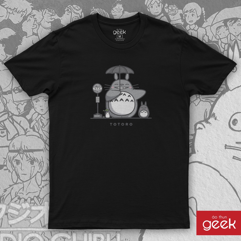 Áo thun hình Ghibli - Totoro 02 sắc nét, 100% Cotton vải dày, siêu mịn.