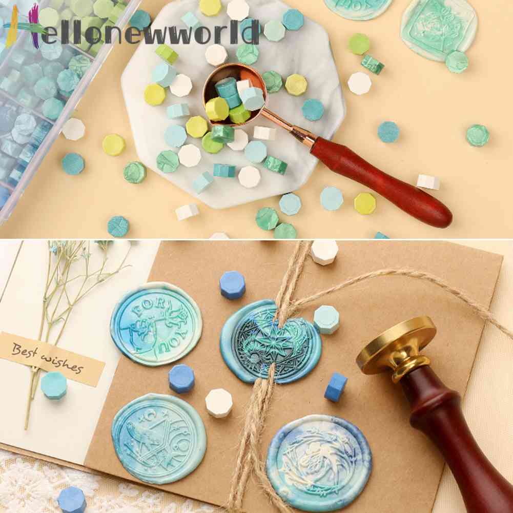 Bộ 100 Hạt Sáp Đóng Dấu Niêm Phong Bao Thư Phong Cách Vintage