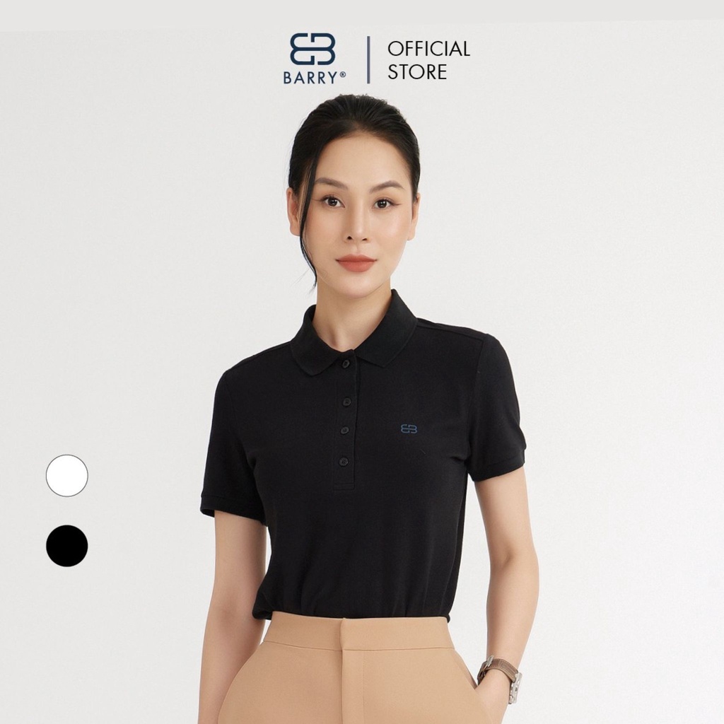 Áo Polo Nữ Slimfit 4 Cúc Vải Cotton Cá Sấu Gai Cao Cấp Barry - Pg22