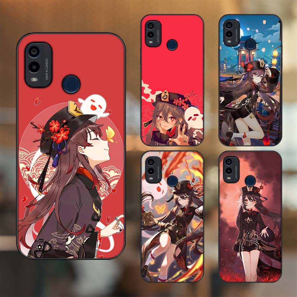 Ốp lưng Nokia G11 Plus viền đen in hình Hutao Genshin Impact