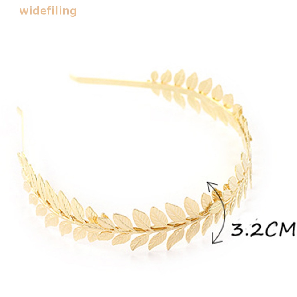 Băng Đô Cài Tóc Bản To Hình Cành Lá / Vương Miện Thời Trang Cho Nữ