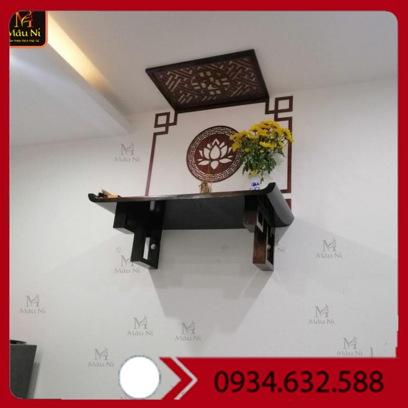 Ốp trang trí bàn thờ MÂU NI vàng gương, dùng dán sau bàn thờ gia tiên, tủ thờ, bàn thờ chung