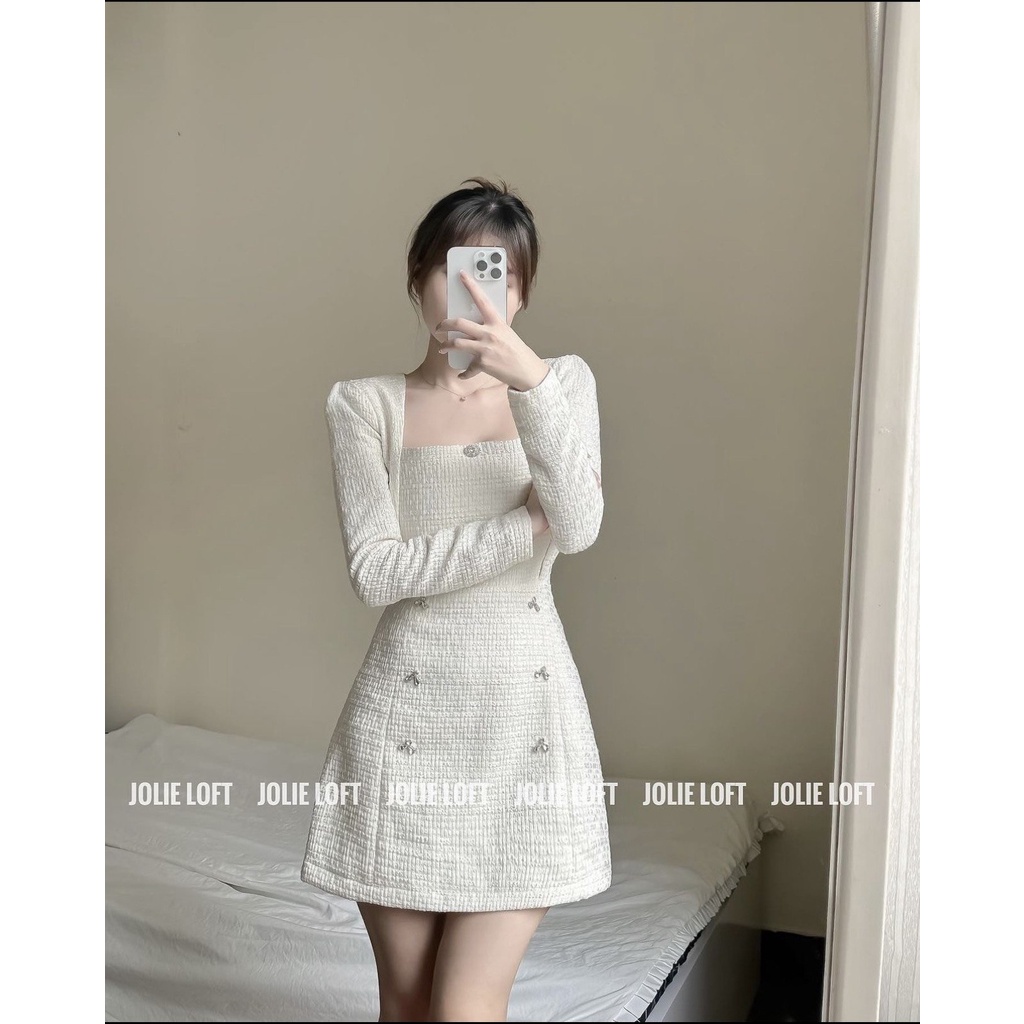 ĐẦM DẠ CỔ U ĐÍNH NƠ