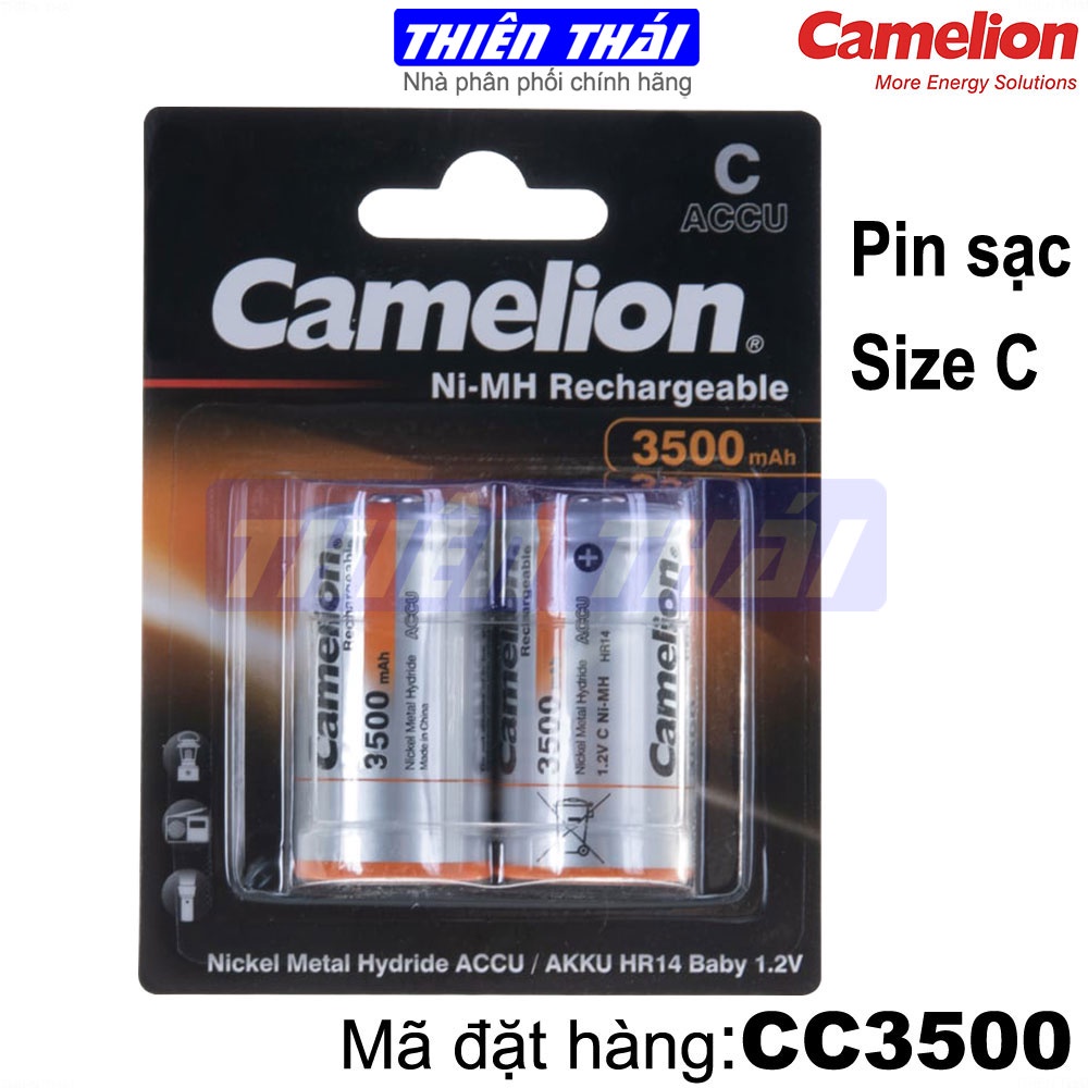 Pin đại sạc,pin trung sạc Camelion HR20,HR14,10000mAh,1.2V.pin bếp gas Âm,dùng cho Đèn Pin, đài radio.