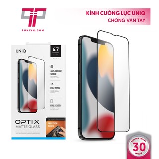 Kính cường lực trong chống vân chống nhìn trộm uniq optix matte clear dành cho iphone 13/13 pro/14/13 pro max/ 14 plus
