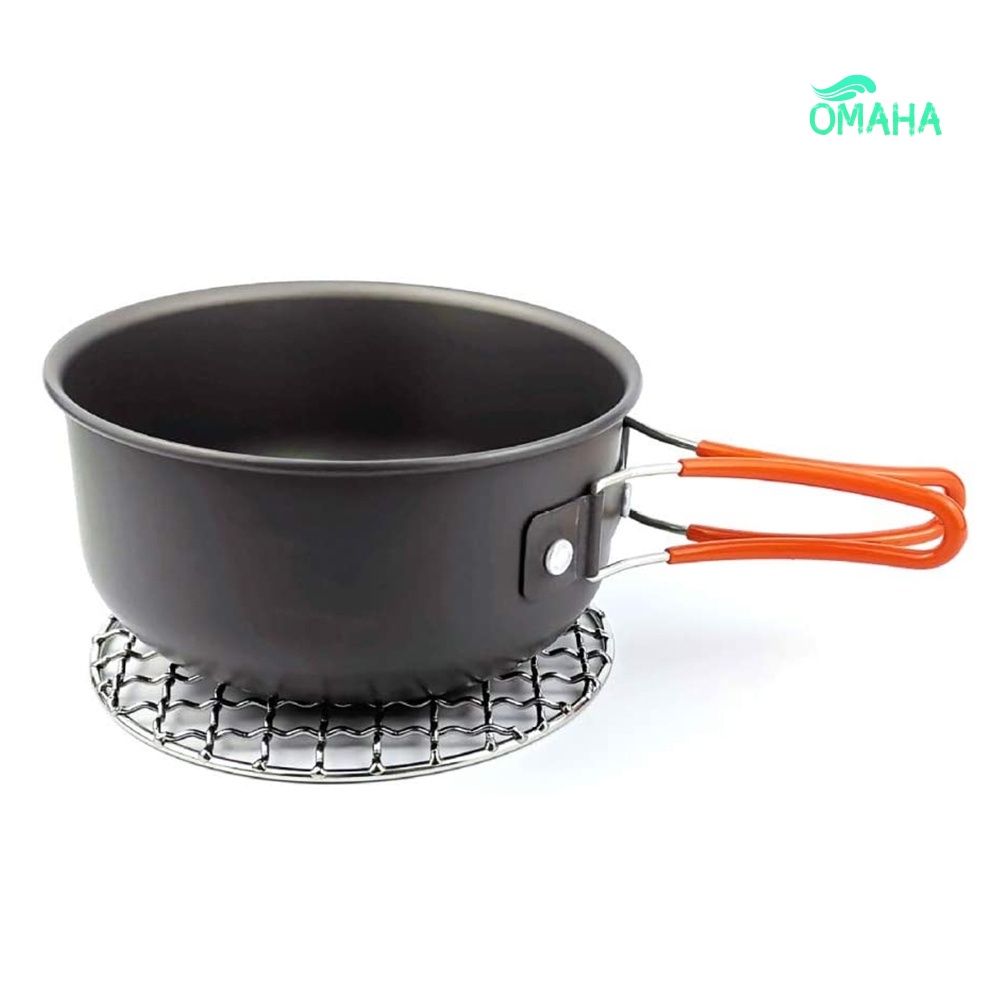 Vỉ Nướng BBQ Hình Tròn Bằng Thép Không Gỉ Chống Dính