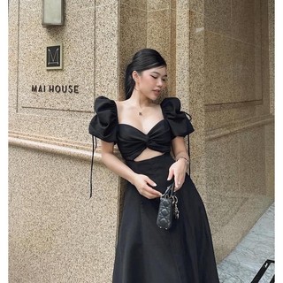 TBS váy đũi xoè tay bồng