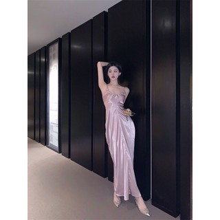ĐẦM LỤA HAI DÂY NỮ DÁNG DÀI ULZZANG