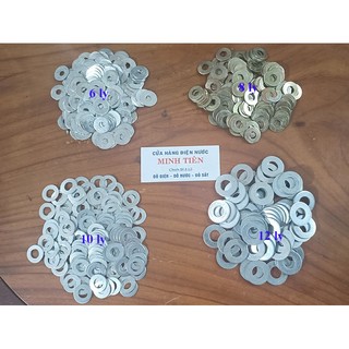 10 long đền, lông đền, vòng đệm cho bù lon 6 ly, 8 ly, 10 ly, 12 ly.