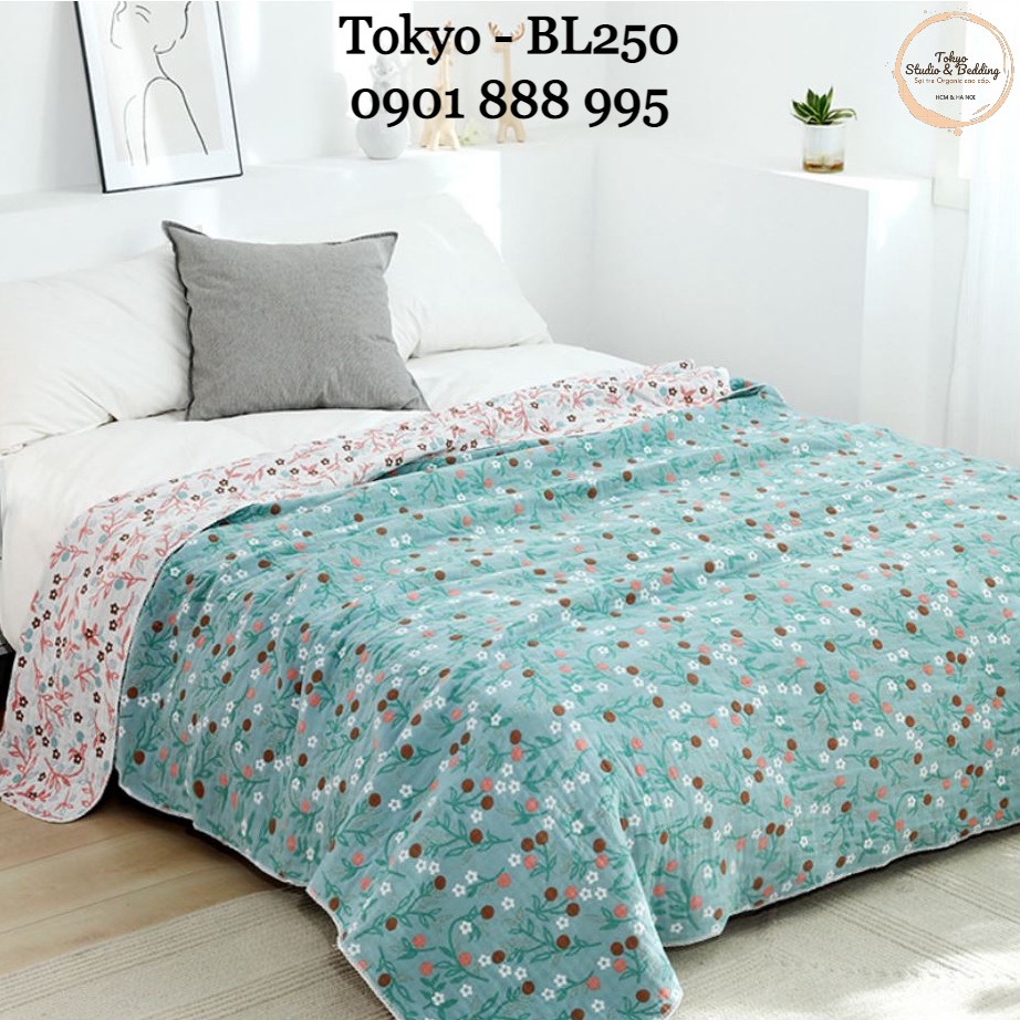 S63_Chăn Thu vải Xô Cotton Sợi tre Organic_Dòng Cao cấp siêu kháng khuẩn