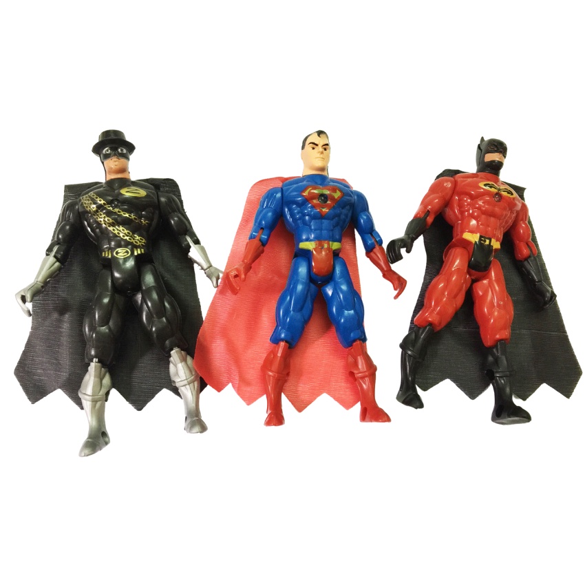 Đồ Chơi Siêu Nhân KINPOW Siêu Anh Hùng Có Đèn Led Đỏ, Cử Động Khớp Tay Chân Linh Hoạt