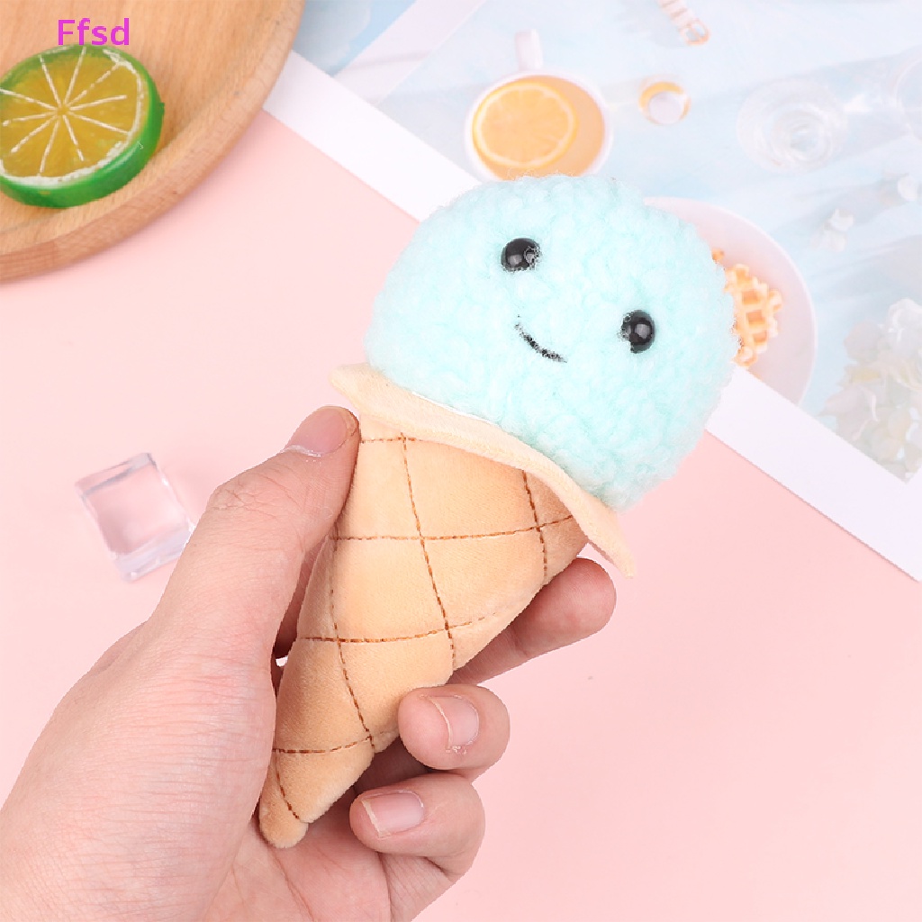 {Ffsd} Móc Khóa Búp Bê Nhồi Bông Hình Kem Ốc Quế Dễ Thương Làm Quà Tặng Cho Trẻ Em * Bán Chạy